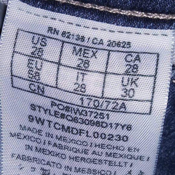 Guess - Medium Rise Skinny Blue Jeans - Picture 7 of 9